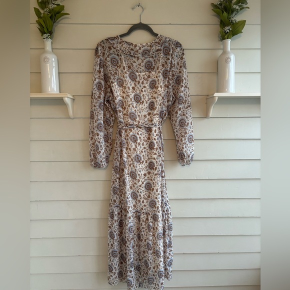 Lucky Brand Long Sleeve Floral Boho Maxi Dress Size Small NWOT - Picture 14 of 15